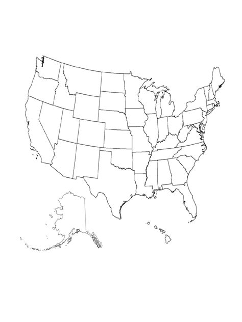 Free Us Map Template Printable Templates