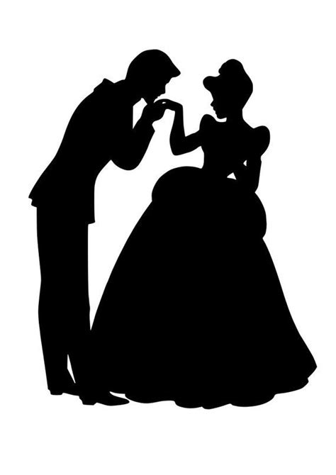 Cinderella And Prince Charming Svg Silhouette Art Silhouette