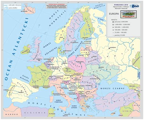 Mapa Polityczna Europy Ze Stolicami ściąga | Mapa