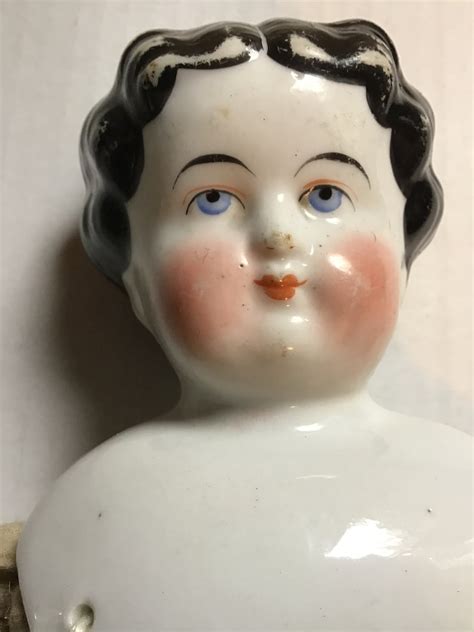 Antique China Head Doll With Low Brow 1890 German Porcelain Etsy