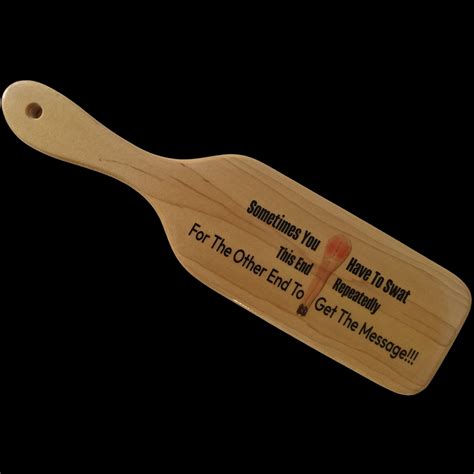Maple Wood Spanking Paddle X X Swat Repeatedly To Get Message Etsy