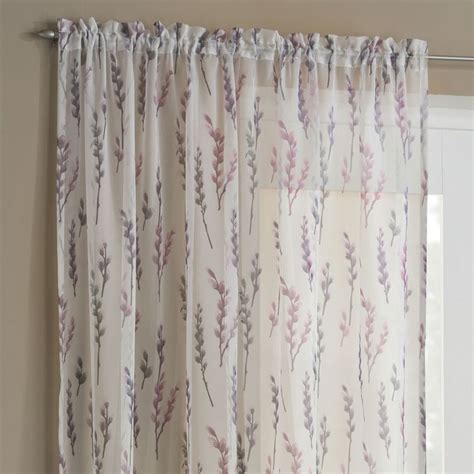 Willow Purple Voile Curtain Panel Tonys Textiles