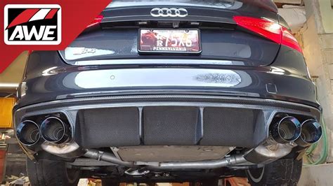 aweinthewild audi b8 8 5 s4 3 0t touring edition exhaust and non resonated downpipes youtube