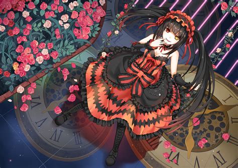 Wallpaper Illustration Flowers Anime Date A Live Dress Tokisaki