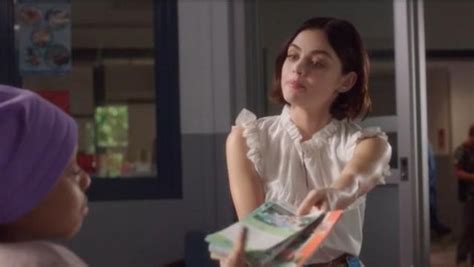 The White Top With Ruffles Stella Abbott Lucy Hale Life Sentence S E Spotern