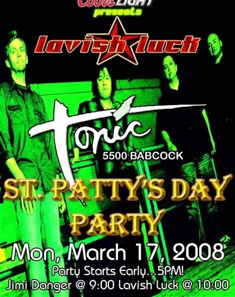 San Antonio Rocks Lavish Luck W Jimi Danger Tonics St Pattys Day Party