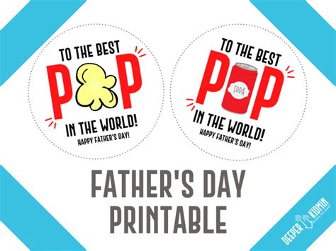 To The Best Pop Fathers Day Printable Deeper Kidmin