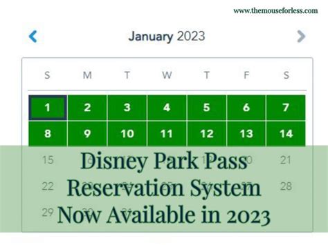 Disney Park Pass Reservation System Available In 2023 Disney Park