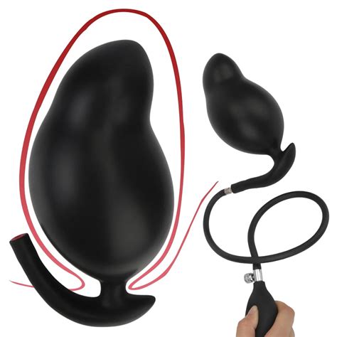 inflatable anal plug silicone dildo pump anus extender dilatador super big butt plug prostate