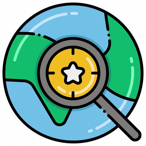 Globe Magnifier Sourcing Icon Download On Iconfinder