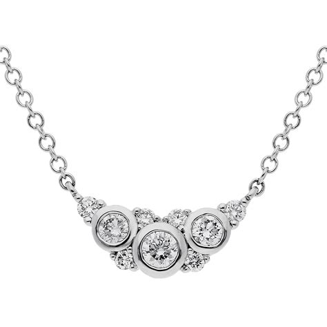 18ct White Gold Diamond Necklace Buy Online Free Insured Uk Delivery