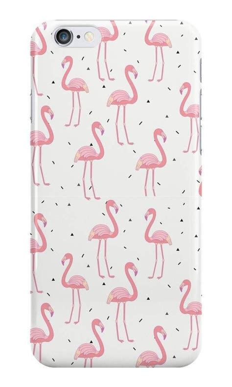 Pink Flamingos On White Phone Case For The Iphone 6 4s And 5