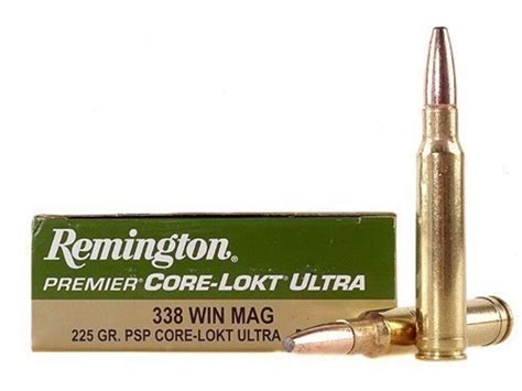 Remington Premier Ammo 338 Winchester Mag 225 Grain Pointed Soft Point