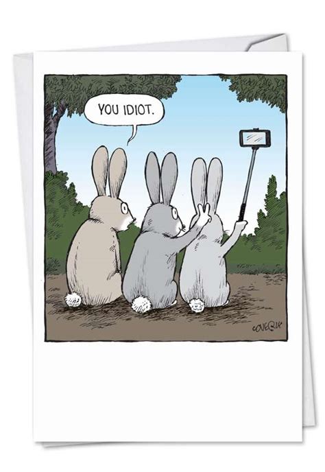 Bunny Selfies Cartoons Easter Paper Card Dave Coverly