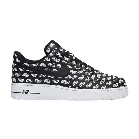Air Force 1 Low '07 QS 'All Over Logo Black' - Nike - AH8462 001 | GOAT png image