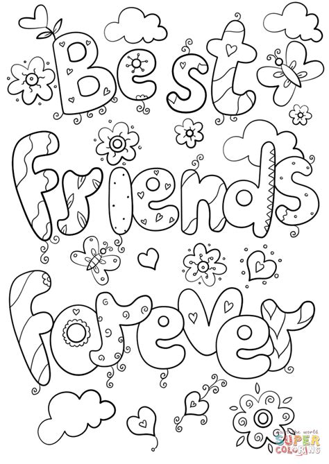 Ausmalbild Best Friends Forever Ausmalbilder Kostenlos Zum Ausdrucken