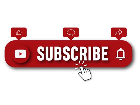 Transparent YouTube subscribe button png free download 20 | Free Stock ...