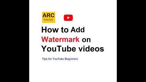 How To Add Watermark To Youtube Videos Add Watermark To Videos Youtube