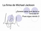 La firma de michael jackson