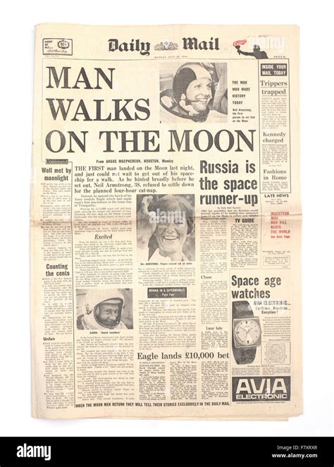 Newspaper Article About Neil Armstrong Walking On The Moon