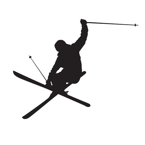 Skiing Silhouette Skiing Svg Dxf Eps Silhouette Rld Rdworks Etsy