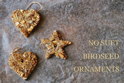 Birdseed Ornaments Without Gelatin Or Suet Made Pinterest Ornaments