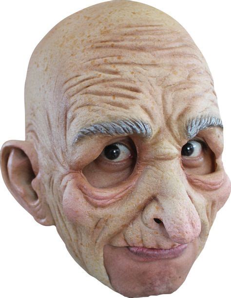 Old Man Adult Chinless Mask Old Man Mask Creepy Old Man Halloween Masks
