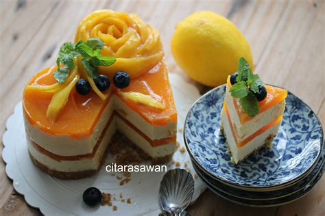 This is a delicious no bake vegetarian mango cheese cake recipe made without eggs and gelatin. Mango Jelly Cheesecake ~ Resepi Terbaik (With images ...