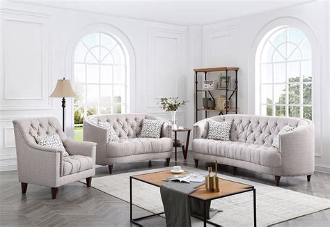 Charleston Living Room Set Light Gray By Glory Furniture Furniturepick