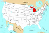 Where Is Michigan Located • Mapsof.net