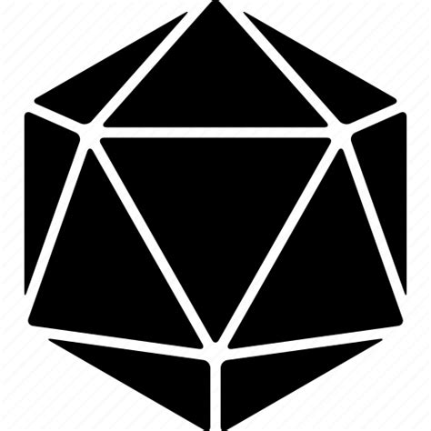 20d, d20, dd, dice, dragons, dungeons, icosahedron icon - Download on png image