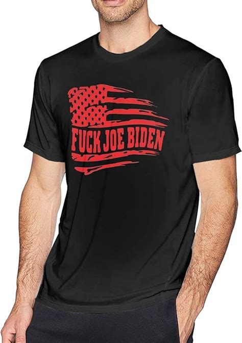 Fuck Joe Biden Men S Printing Short Sleeve Classic T Shirt Round Neck Top