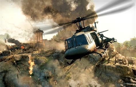 Wallpaper Fire Smoke Helicopter Vietnam Call Of Duty Black Ops Cold