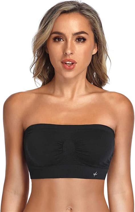 Angool Strapless Comfort Wireless Bra With Slip Silicone Bandeau Bralette Tube Top 1
