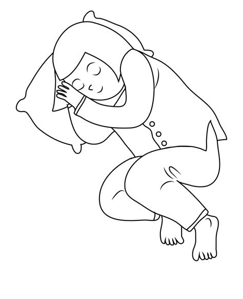 People Sleeping In Bed Drawing Sketch Coloring Page