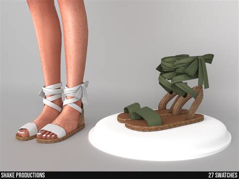 The Sims Resource 958 Espadrilles Sandals Sims 4 Cc Shoes Sims 4