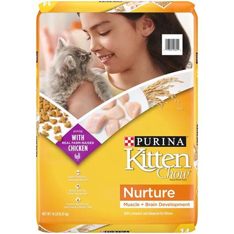 Purina Kitten Chow Dry Kitten Food Nurture Muscle Brain Development