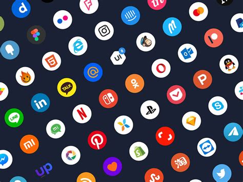 Free Rounded Colored Social Media Icons Svg