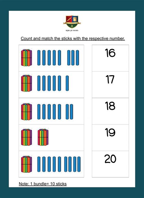 bundle counting 11 20 worksheet