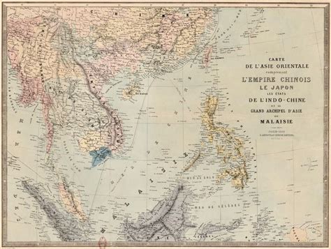 Antique Map Of The Far East Karten