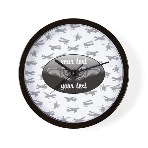Personalized Aviation Wall Clock By Sunnydaysdesign