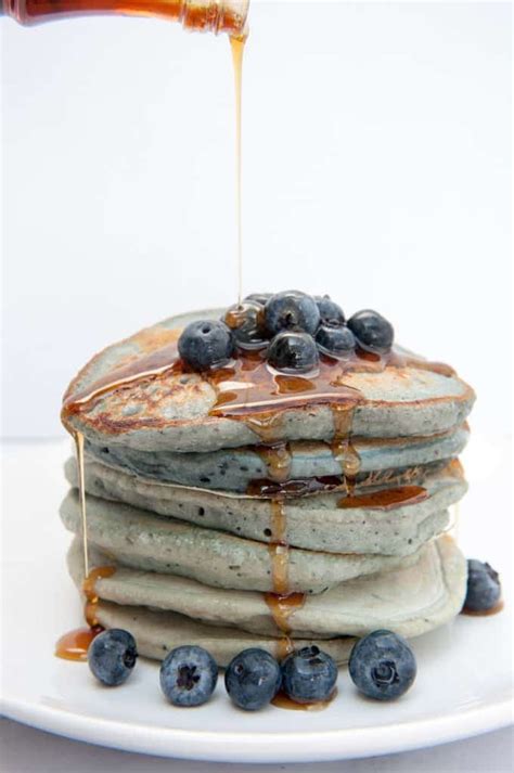 Blueberry Blue Pancakes Frozen Blueberries Elephantastic Vegan