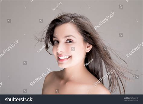 Happy Naked Topless Woman Shutterstock