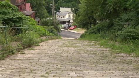 Pittsburghs Canton Avenue The Steepest Street In The Us Youtube