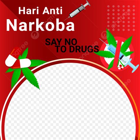 Hari Anti Narkoba Twibbon 디자인 벡터 안티 나 코바 나르코바 트위본 Twibbon 디자인 Png