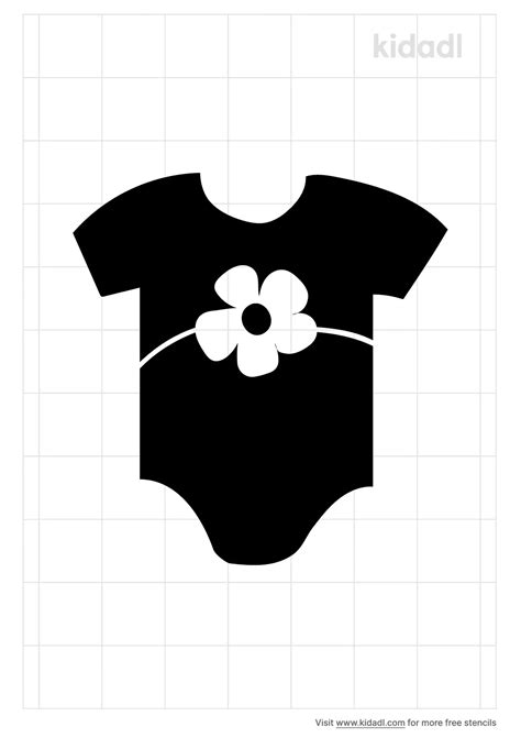 Free Baby Girl Onesie Stencil Stencil Printables Kidadl