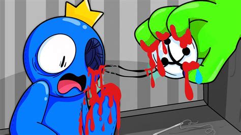 why did blue lose his eye blue sad story roblox rainbow friends animation cartoon youtube