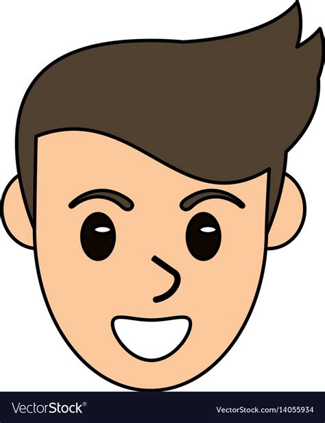 Cartoon Head Face Man Male Design Royalty Free Vector Image