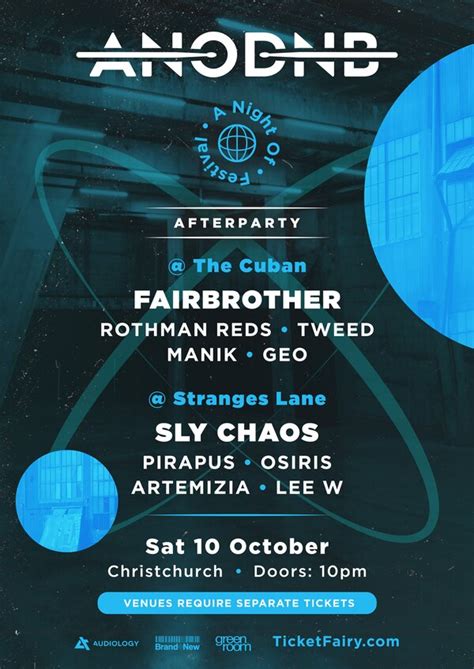 A Night Of Drum And Bass Festival Afterparties Tickets Christchurch Stranges Lane And The