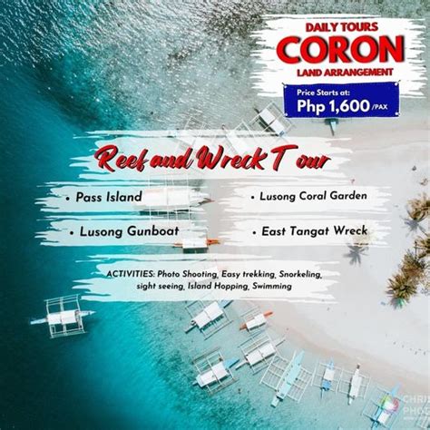 Coron Land Arrangements Reef And Wreck Tour